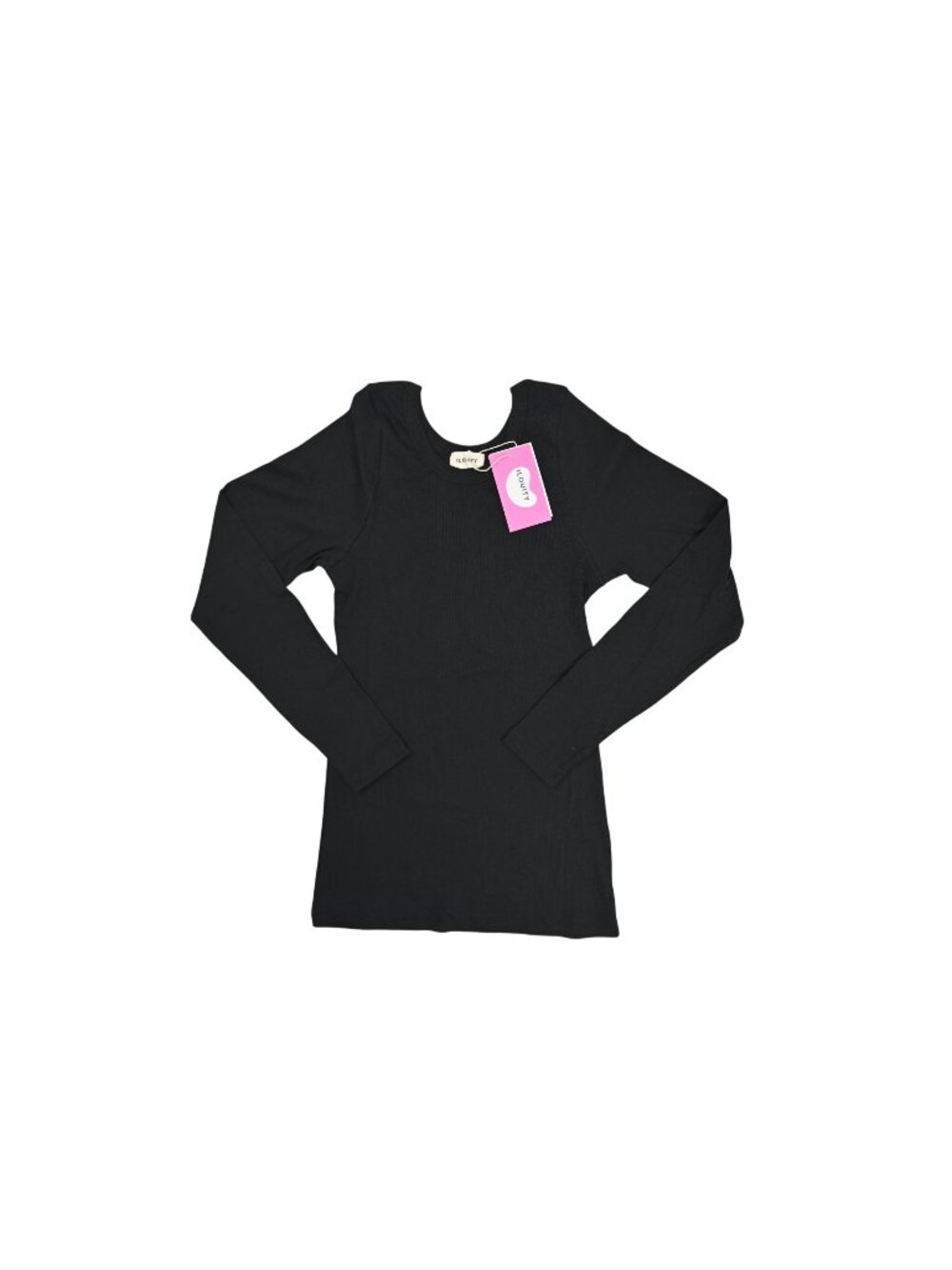 ILOUITY Ribbed Maternity Long Sleeve in Black